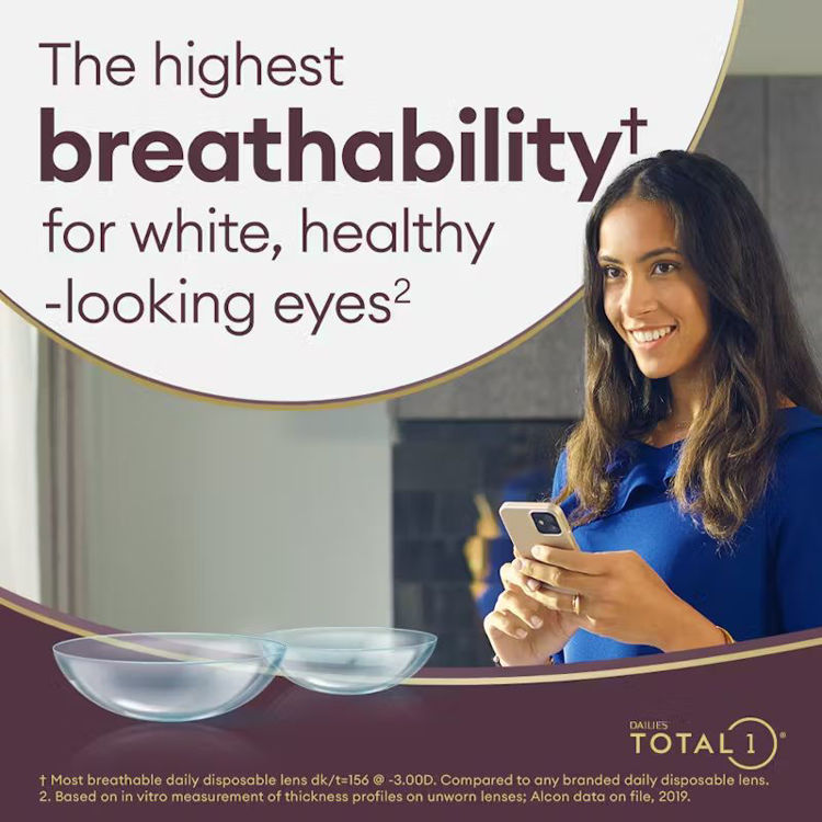 Εικόνα για DAILIES TOTAL1 Ημερήσιοι Φακοί Μυωπίας Alcon 90τμχ